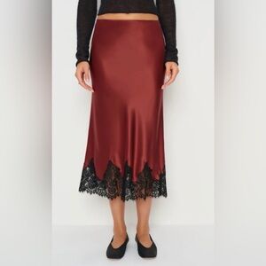 Reformation Carolina Silk Skirt